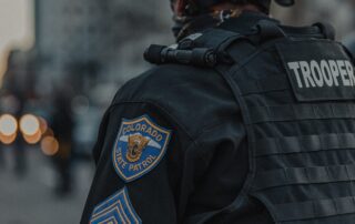 man in black police uniform