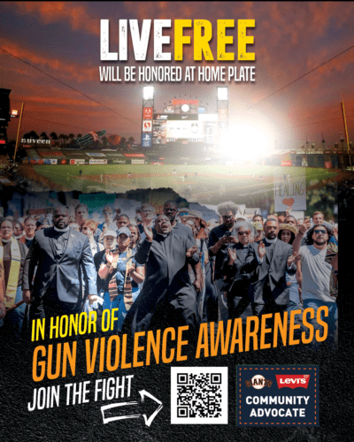, Levi&#8217;s and Giants Team Up with Live Free for Gun Violence Awareness, Live Free USA - Pastor Mike McBride