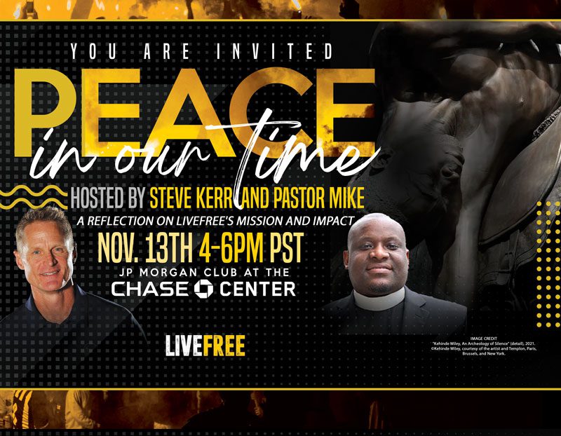 , Peace in Our Time RSVP, Live Free USA - Pastor Mike McBride